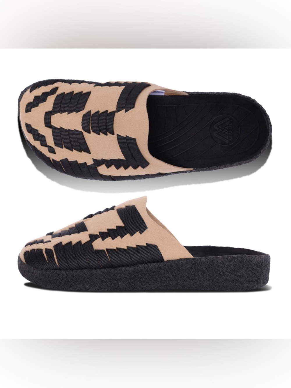 NEW IN box MALIBU SANDALS THUNDERBIRD CLASSIC SANDALS IN BLACK BEIGE women’s
